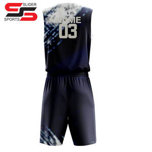 Ensemble de vêtements de basket-ball unisexe en gros, maillot d'équipe réversible personnalisé, uniforme respirant, antibactérien, 100% polyester - Product Image 6