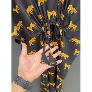 Kaftán de algodón con estampado floral indio, pareo de playa, traje de baño - Product Image 4