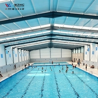 Piscina Prefabricada con Estructura de Acero, Piscina con Estructura Metálica, Natación Cubierta, Nave de Bajo Costo, Construcción de Acero