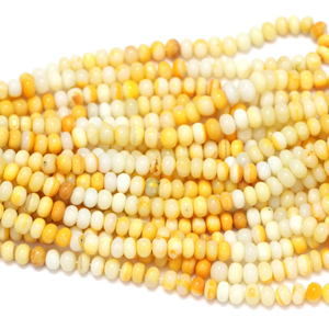 ลูกปัดโอปอลสีส้มมารีโกลด์ทรงรอนเดล: คุณภาพ AAA, 6-9 มม., 15 นิ้ว - Product Image 3