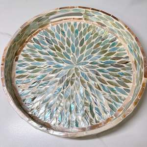 Plateau en MOP de qualité supérieure offrant un magnifique artisanat en coquillage pour une décoration de table élégante et à des fins de cadeaux - Product Image 1