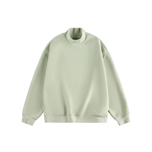 Sweatshirts d'hiver à col montant avec logo sur le devant pour femmes Manches longues Oversized Polyester/Cotton Blend - Product Image 1