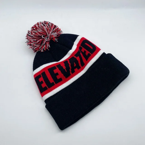 Gorro de punto personalizado de fábrica con pompón, gorro con puños de invierno, gorro de regalo para fanáticos del deporte, gorro para hombres y mujeres hecho a mano - Product Image 4