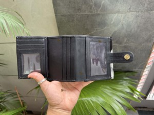 Monedero de cuero de vaca Real de alta calidad, elegante cartera de mano, tarjetero, estilo occidental, monedero de mano Unisex - Product Image 4