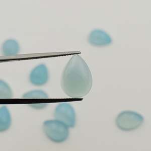 สีฟ้าCalcedony CabochonแบนกลับCalcedony Teardrop PearอัญมณีหลวมLotสําหรับต่างหูจี้แหวนและเครื่องประดับแฟนซีทํา - Product Image 5