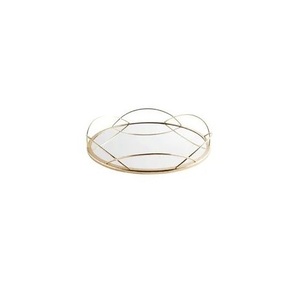 Modern Metal And <b>Mirror</b> Tray Ideal For Contemporary Home Decor <b>Table</b> Centerpiece And Elegant Serving Presentation - Product Image 6