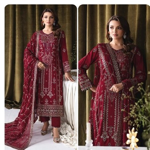 Traje de Georgette bordado de diseñador indio paquistaní Alaya, colección de ropa de fiesta nupcial, Ropa Étnica elegante para mujer - Product Image 2