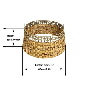 Agua Jacinto algas marinas árbol de Navidad Collar tejido hecho a mano árbol falda rústica granja vacaciones decoración Base cubierta - Product Image 5
