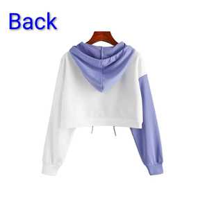 2025 Women Solid Women's Hoodies Long <b>Sleeve</b> <b>Short</b> Length Pullover Hoodie & <b>Sweatshirt</b> Women Crop Top Hoodie - Product Image 4