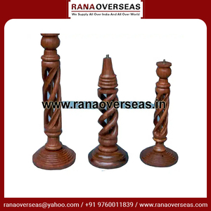 Compre el candelero de madera trenzado más vendido al precio más bajo para decoración de bodas Decoración de festivales - Product Image 4