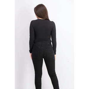Bodycon de mujer Bar III, talla pequeña, estilo tanga retorcida, color negro - Product Image 2