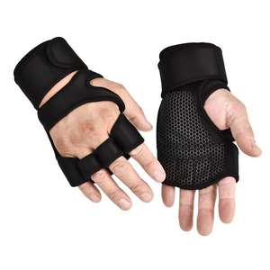 Venta caliente al por mayor de cuero Guantes de fitness Muñequera Guantes de levantamiento de pesas Hombres Mujeres Entrenamiento de gimnasia Proteger Palm Guantes deportivos - Product Image 1