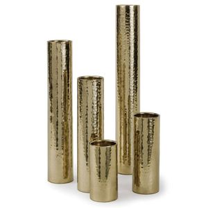 Florero decorativo de metal con acabado rústico a mano y diseño elegante ideal para uso de arreglo floral de mesa - Product Image 6