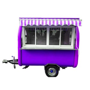 Chariot de nourriture de rue mobile pour entreprise avec friteuse à gaz, grill et réfrigérateur - Product Image 2