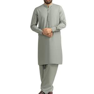 Light Grey <b>Men</b> Shalwar Kameez Designer Pakistani Suit For <b>Men</b> High Quality <b>Kurta</b> Pajama Ethnic Wear For Formal Events - Product Image 1