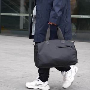 Bolsa de lona de viaje con logotipo personalizado de gran capacidad con correa para el hombro, equipo deportivo para gimnasio, bolsas deportivas, bolsa de equipaje de entrega - Product Image 5