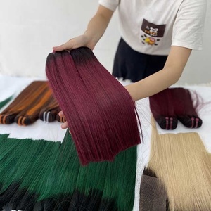 Cabello natural liso, color rojo, gran stock, cabello virgen de alta calidad, cabello virgen 100%, cabello crudo vietnamita - Product Image 2