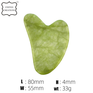 กัวซาหยกธรรมชาติสีเขียวสำหรับนวดหน้าการไหลเวียนโลหิตและดูแลผิว - Product Image 4