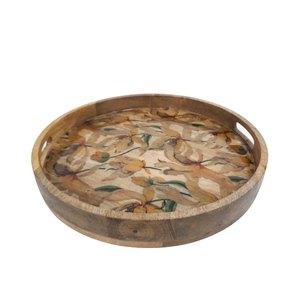 เหล็กเสิร์ฟรูปไข่ถาดไม้พีชสีน้ำตาลการออกแบบล่าสุดเซิร์ฟเวอร์แวร์จานที่อุดมไปด้วยสำหรับงานแต่งงานและห้องครัวตกแต่งที่กำหนดเอง - Product Image 2