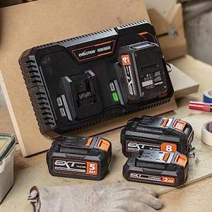 Scie à onglet coulissante sans fil et sans balais à double biseau 255 mm avec deux batteries Li-Ion et lame multi-matériaux pour bois, métal, plastique - Product Image 3