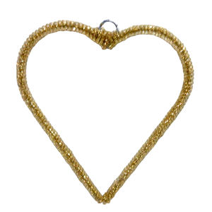 Dernier modèle de décoration d'intérieur Lot de 3 perles en fer à suspendre cœur nickelé Tenture murale pour la décoration intérieure faite à la main - Product Image 4