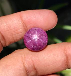 Anillo de piedra de rubí de estrella natural, gemas de rubí para anillo, cabujones de piedras preciosas sueltas, piedras preciosas-20.15ct 15-15-8mm, calidad impresionante - Product Image 1