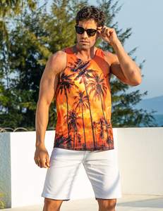 Vêtements de sport décontractés en coton pour hommes Débardeur d'entraînement Débardeur sans manches avec col en V pour musculation Fitness Sportswear - Product Image 3