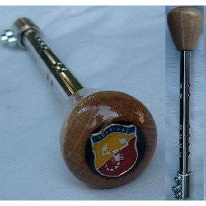 Pommeau de levier de vitesse en cuir avec logo ABARTH Fiat 500 & 126, avec chrome Cambio et bois Pomello, accessoire de voiture - Product Image 1
