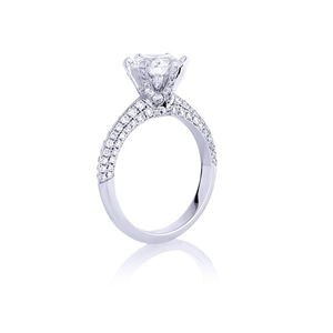 Anillo de compromiso de diamante cultivado en laboratorio de oro/plata de 10K Corte redondo de 1 quilate VVS2 E Color IGI Certificado Ético Sostenible al por mayor - Product Image 3