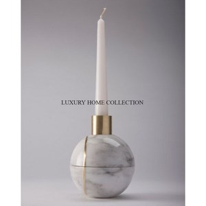 Made of Wood and Aluminum Mirror Polished Table Decoration Fancy Candle Holders Different Sizes <b>Candlestick</b> Holders From Indian - Product Image 6