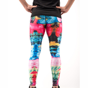 Leggings de compression pour hommes pour la gym et la course - Spandex/Polyester, antibactériens, anti-UV, respirants, taille élastique, service OEM disponible - Product Image 5