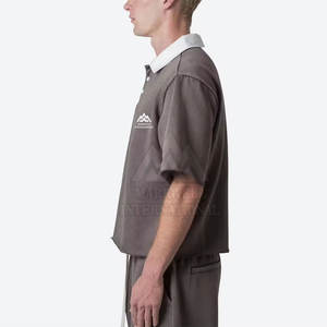 Vente flash Chemises polo pour hommes surdimensionnées Chemises polo pour hommes surdimensionnées sur mesure Chemises polo pour hommes surdimensionnées de couleur unie - Product Image 2