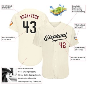 Camiseta de béisbol auténtica negra-carmesí personalizada - Product Image 3