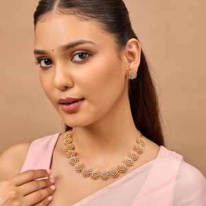 Zircon Necklace 187803 Elegant <b>Wedding</b> <b>Accessory</b> with Dazzling Zircon Stones - Product Image 3