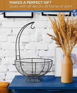 Cesta de fruta de hierro extra grande de fabricación OEM para familias grandes que necesitan un amplio espacio para almacenar múltiples frutas y verduras - Product Image 2