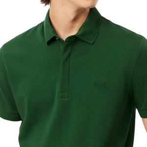 เสื้อโปโลผู้ชายทรงปกติ ผ้าถักยืดหยุ่น ระบายอากาศได้ดี ผ้าปิเก้  โลโก้ด้านหน้า  กระดุมซ่อน  แขนสั้น สไตล์ลำลอง - Product Image 1