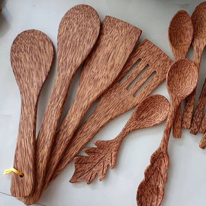 Handmade Coconut Wood Spatula/ Wooden Coconut <b>Spoon</b> 17cm Length for <b>Serving</b> Home Party Wedding Kitchenware Dinnerware Utensils - Product Image 1