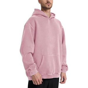 Fabricant de sweat à capuche en coton personnalisé broderie simple poids lourd délavé à l'acide style coréen Streetwear pour femmes hommes hiver - Product Image 3