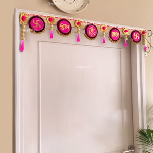 Divyakosh Handicraft Ganeshji-Shubh Labh-Swastik Door Toran Hangings, Thorans para puerta de entrada principal Toran Size - 38 pulgadas - Product Image 5