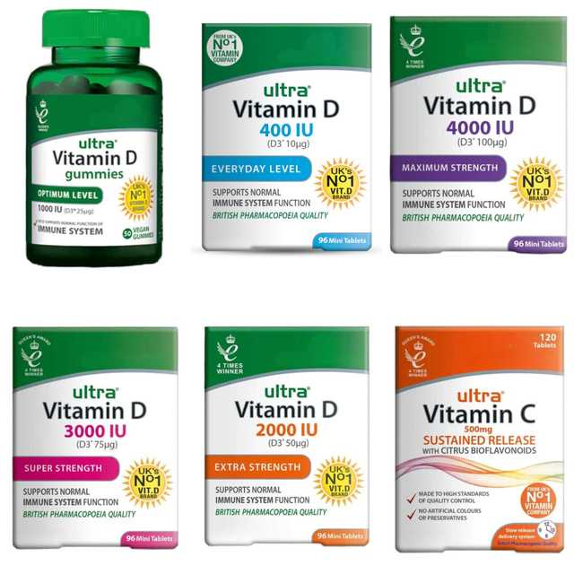 Ultra Vitamins D3 Daily Vitamin Supplement D3 Gummies & Tablets Immune & General Wellness Support