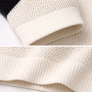 Suéter Polo de Punto para Hombre, Manga Corta, Media Cremallera, Bloques de Color, Fabricante OEM ODM de Marca Privada - Product Image 4