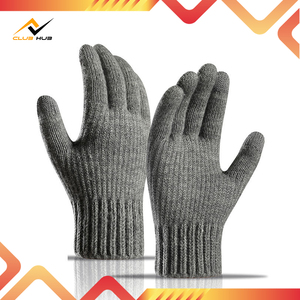 High Quality Winter Cycling Gloves New Style Knitted Cotton/Nylon Full <b>Finger</b> Breathable Touchscreen Comfortable Thick Warm - Product Image 5