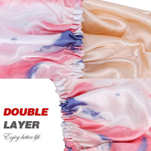 Wholesale Women's Luxury Satin <b>Bonnets</b> & Hair Wraps-Adjustable All Seasons Customized Color Sleeping Headwear - Product Image 5