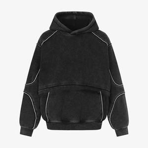 Sweat-shirt vintage en gros, lavage à l'acide, qualité supérieure, coton mélangé lourd, sweat-shirt pour hommes, logo personnalisé - Product Image 3