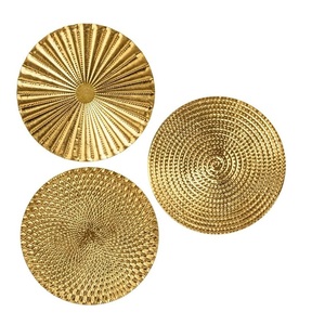 Nuevo juego de 6 posavasos con forma de granada, chapados en oro, económicos, de metal, a un precio descontado. - Product Image 1