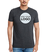 T-shirt homme slim fit en mélange CVC haute densité 32 fils, écologique, avec impression graphique personnalisée et étiquette détachable, vente en gros