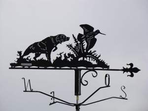 Girouette décorative en fer avec motif animal complexe idéal pour les granges sur les toits et la décoration de jardin de style vintage - Product Image 4