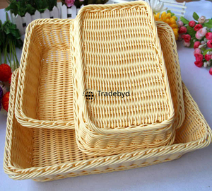 Tradebyd Cestas de mimbre sostenibles Eco Chic Contenedores de almacenamiento decorativos hechos a mano - Product Image 1