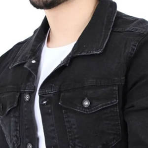 Veste en toile denim élégante pour homme, vente chaude, personnalisable, couleur menthe unie, décontractée, respirante, style streetwear, veste d'hiver - Product Image 4