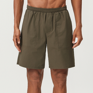 Short athlétique d'entraînement en nylon spandex à séchage rapide pour hommes Short de course à pied et de basket-ball décontracté avec poches - Product Image 1
